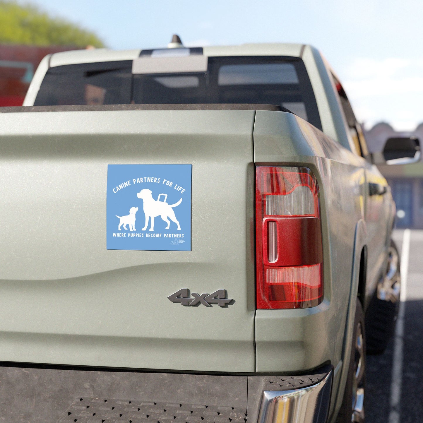 Where Puppies Become Partners Car Magnet
