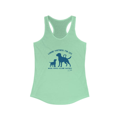 Where Puppies Become Partners - Women's Racerback Tank Top