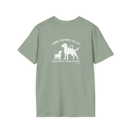 Where Puppies Become Partners Unisex Gildan Soft T-Shirt