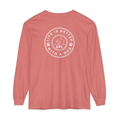 Life is Better with a Dog Unisex Comfort Colors Long Sleeve
