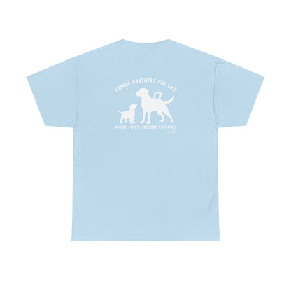 Where Puppies Become Partners Unisex Gildan Heavy Blend T-Shirt