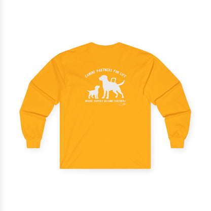 Where Puppies Become Partners Unisex Gildan Long Sleeve