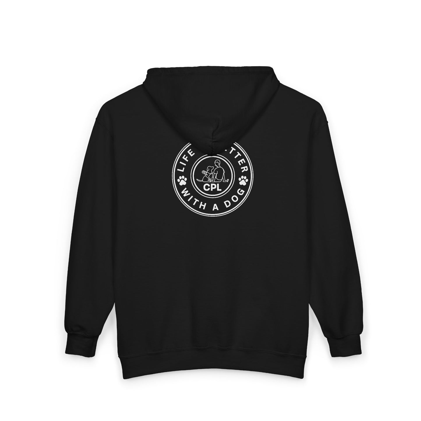 Life is Better with a Dog Hooded Zip-Up Unisex Sweatshirt