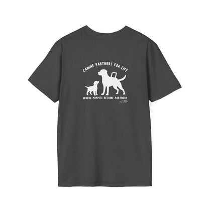 Where Puppies Become Partners Unisex Gildan Soft T-Shirt