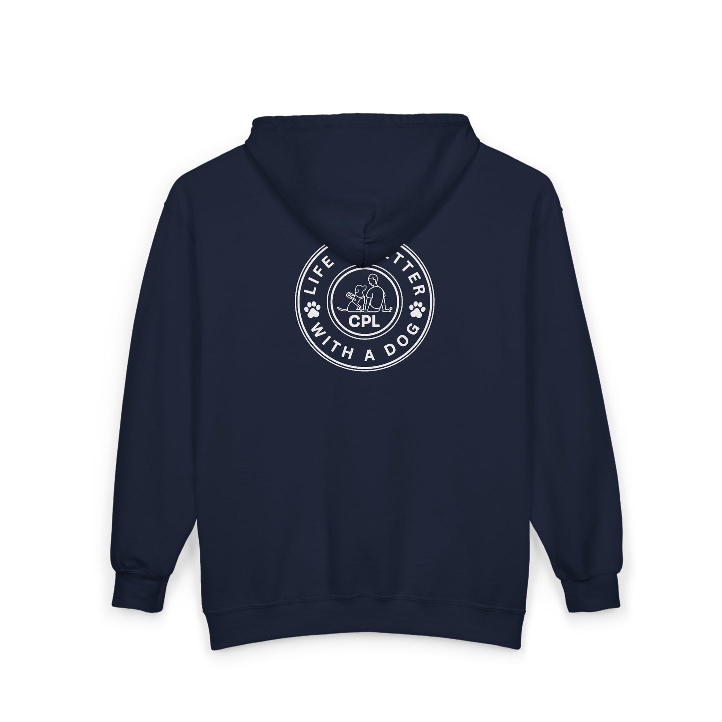 Life is Better with a Dog Hooded Zip-Up Unisex Sweatshirt