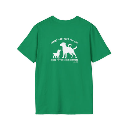Where Puppies Become Partners Unisex Gildan Soft T-Shirt
