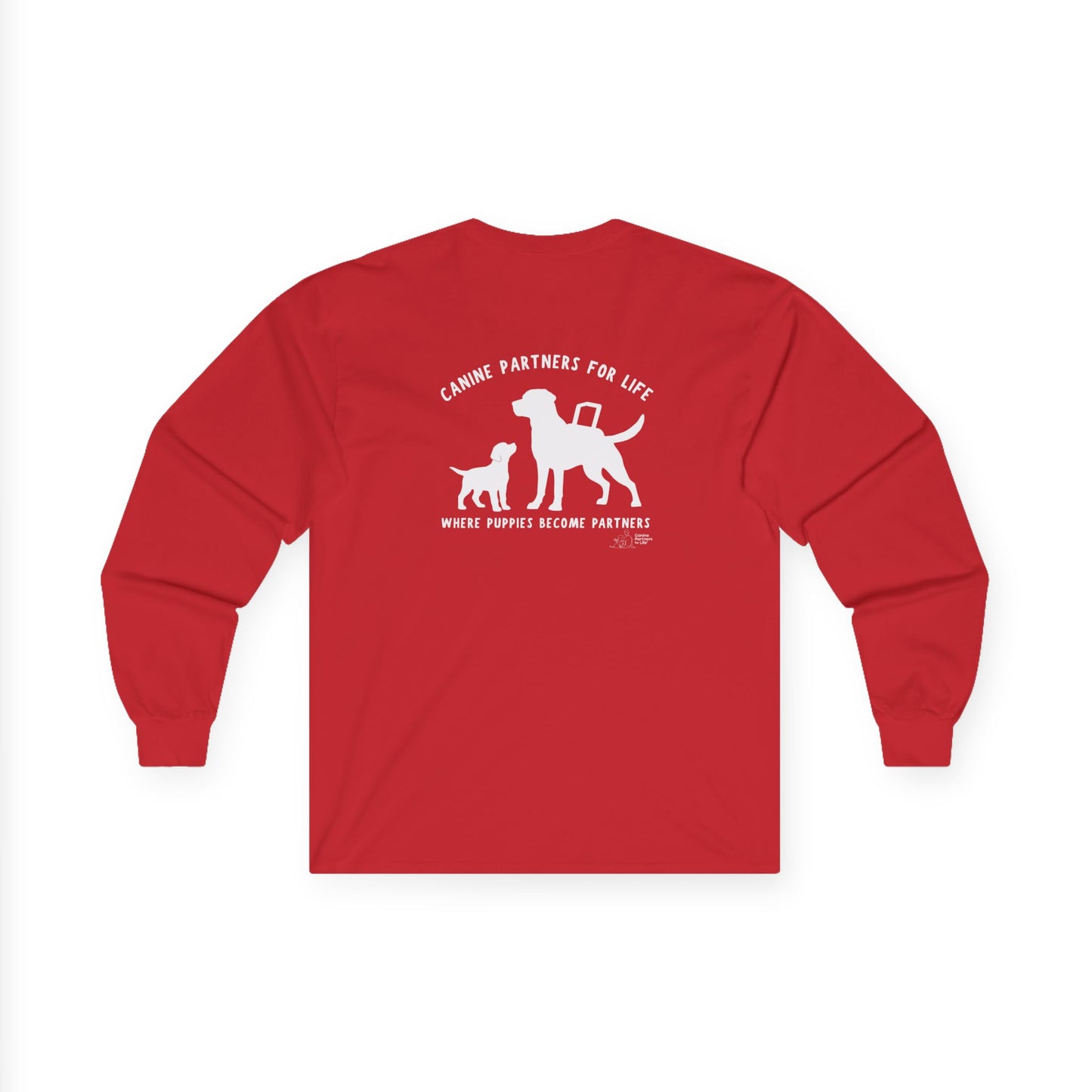 Where Puppies Become Partners Unisex Gildan Long Sleeve