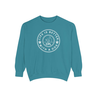 Life is Better with a Dog Unisex Comfort Colors Crewneck