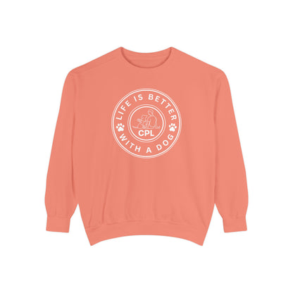 Life is Better with a Dog Unisex Comfort Colors Crewneck
