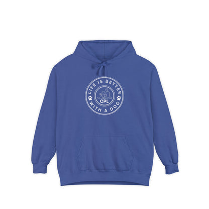 Life is Better with a Dog Comfort Colors Hooded Sweatshirt