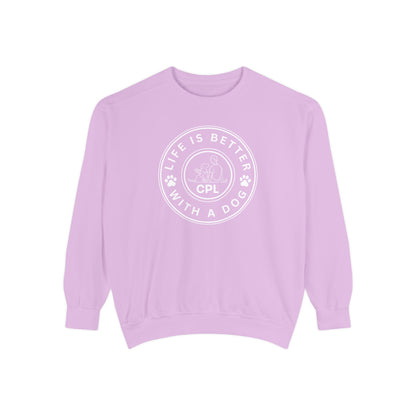 Life is Better with a Dog Unisex Comfort Colors Crewneck