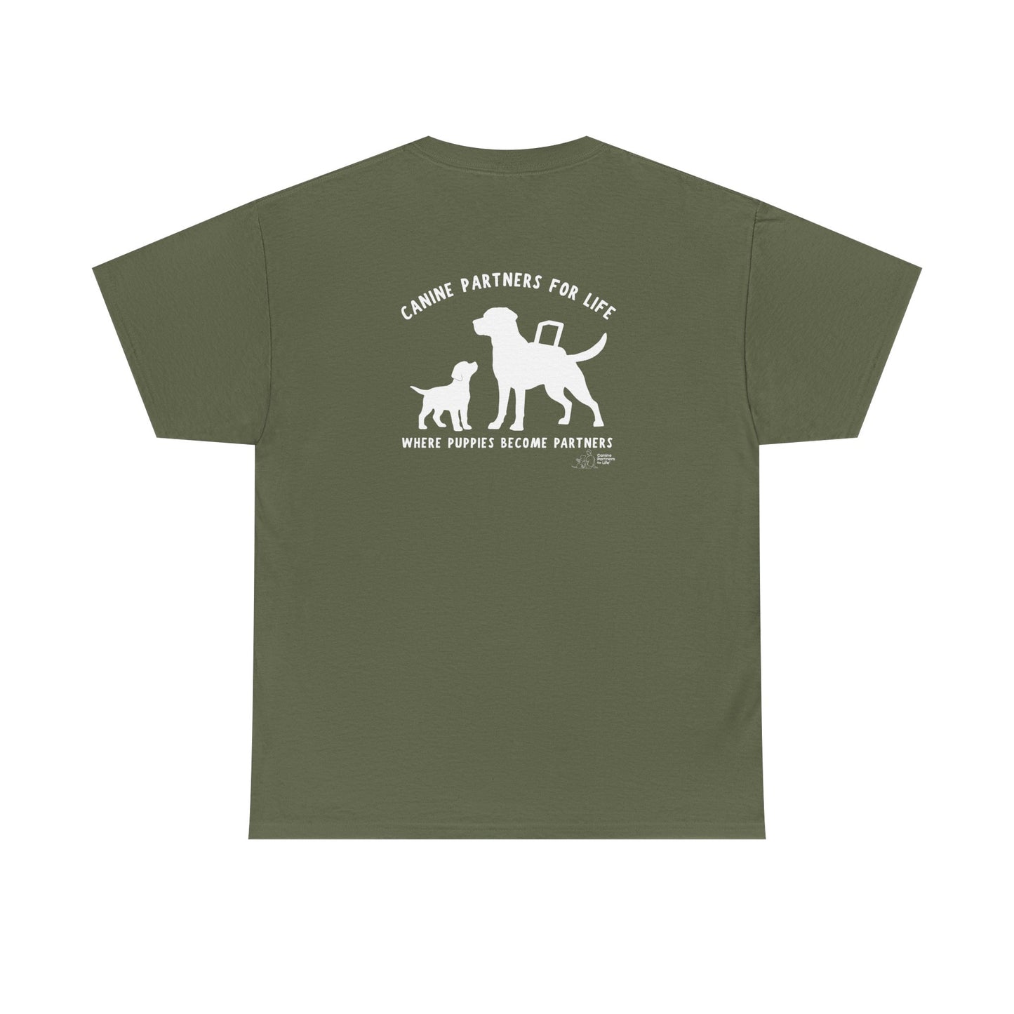 Where Puppies Become Partners Unisex Gildan Heavy Blend T-Shirt