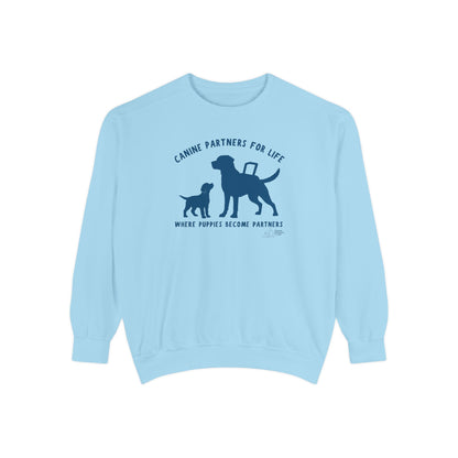 Where Puppies Become Partners Comfort Colors Crewneck