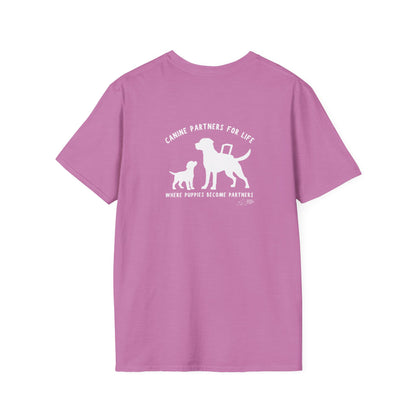 Where Puppies Become Partners Unisex Gildan Soft T-Shirt