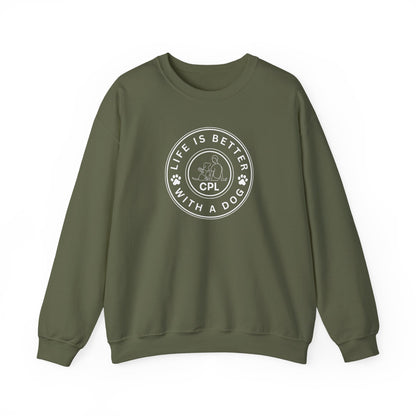 Life is Better with a Dog Unisex Gildan Crewneck