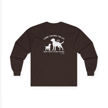 Where Puppies Become Partners Unisex Gildan Long Sleeve