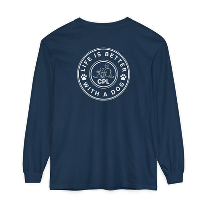 Life is Better with a Dog Unisex Comfort Colors Long Sleeve
