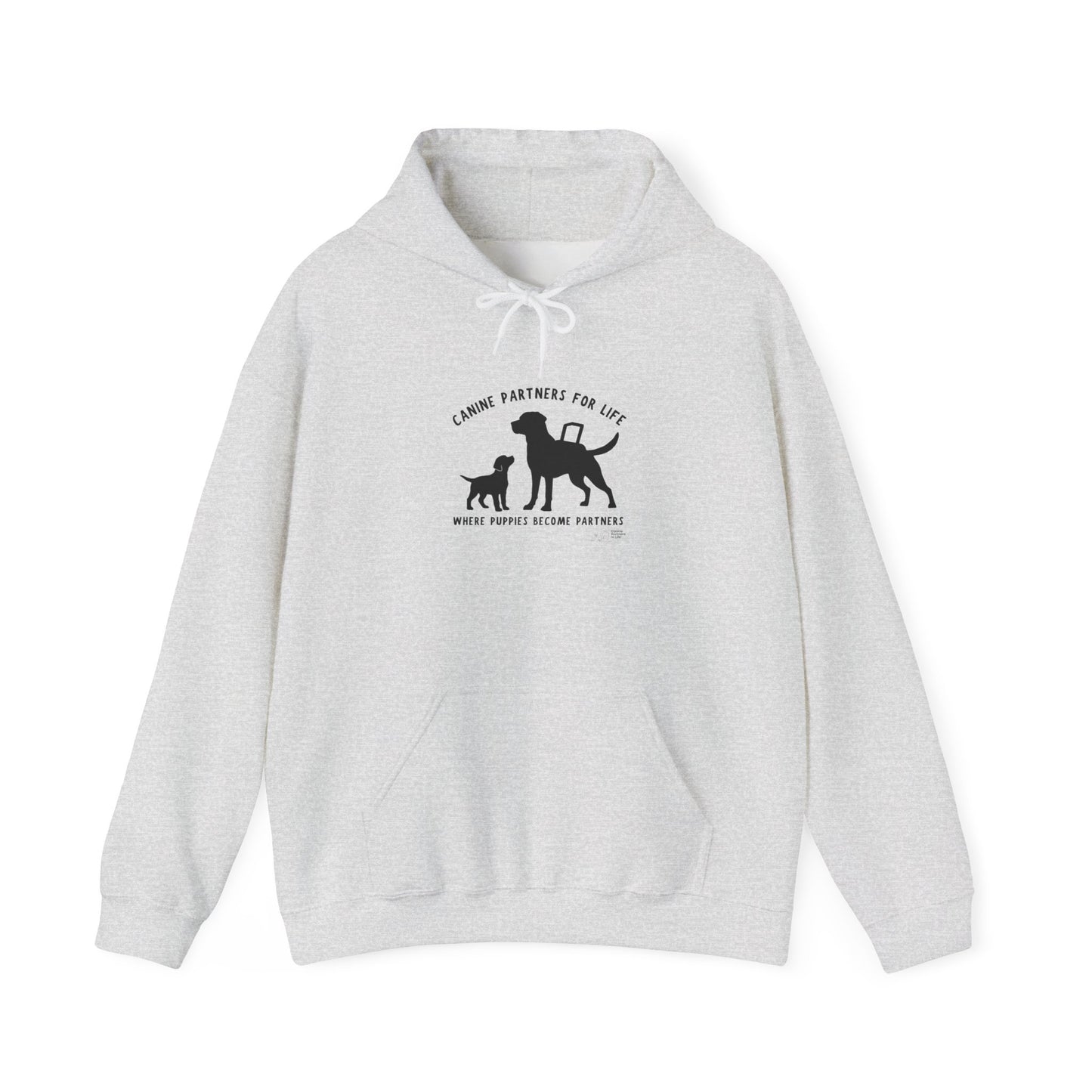 Where Puppies Become Partners Unisex Gildan Hooded Sweatshirt