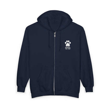 Life is Better with a Dog Hooded Zip-Up Unisex Sweatshirt