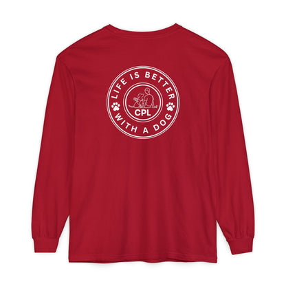 Life is Better with a Dog Unisex Comfort Colors Long Sleeve