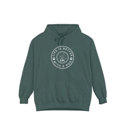 Life is Better with a Dog Comfort Colors Hooded Sweatshirt