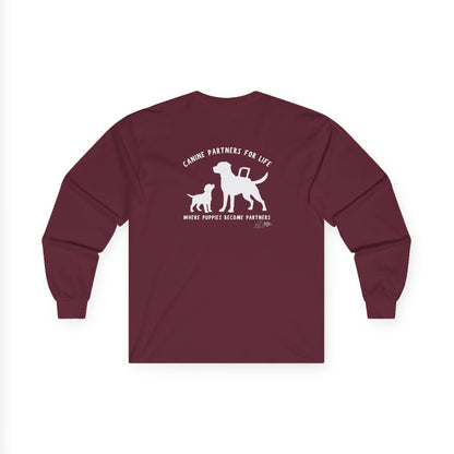 Where Puppies Become Partners Unisex Gildan Long Sleeve