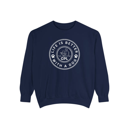Life is Better with a Dog Unisex Comfort Colors Crewneck