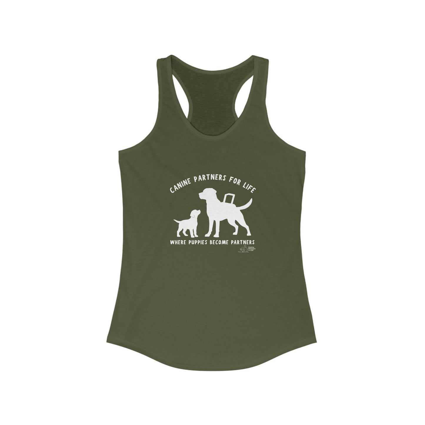 Where Puppies Become Partners - Women's Racerback Tank Top