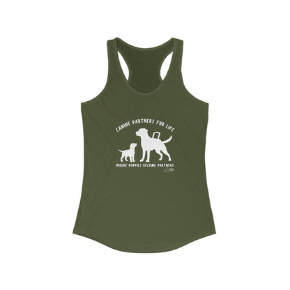 Where Puppies Become Partners - Women's Racerback Tank Top