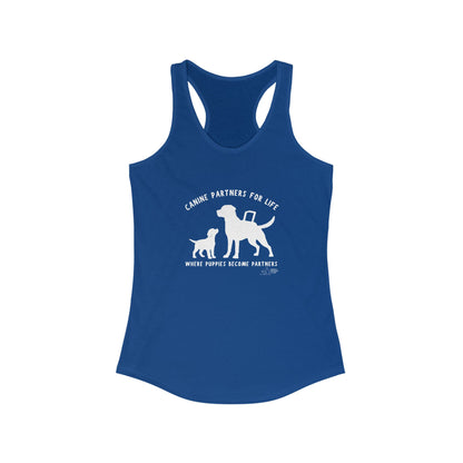 Where Puppies Become Partners - Women's Racerback Tank Top