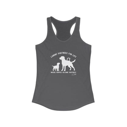 Where Puppies Become Partners - Women's Racerback Tank Top