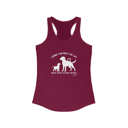 Where Puppies Become Partners - Women's Racerback Tank Top
