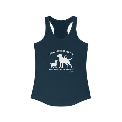 Where Puppies Become Partners - Women's Racerback Tank Top