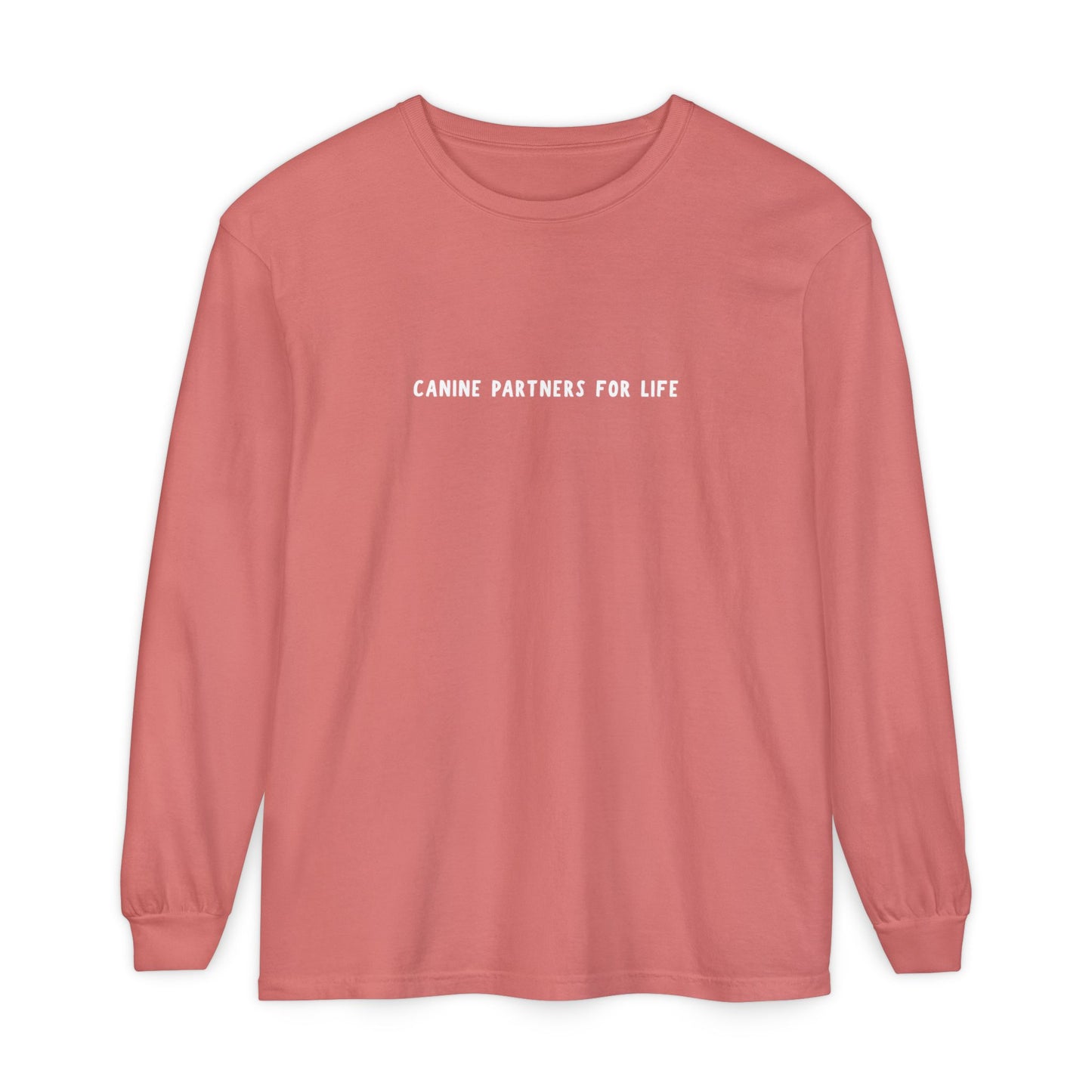 Where Puppies Become Partners Unisex Comfort Colors Long Sleeve