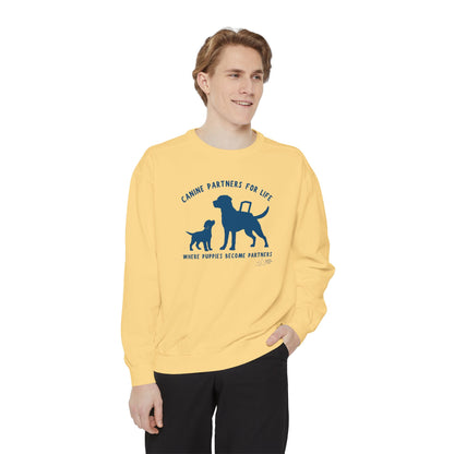 Where Puppies Become Partners Comfort Colors Crewneck