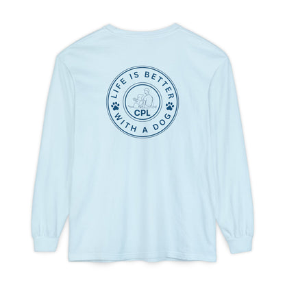 Life is Better with a Dog Unisex Comfort Colors Long Sleeve