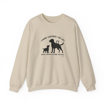 Where Puppies Become Partners Unisex Gildan Crewneck
