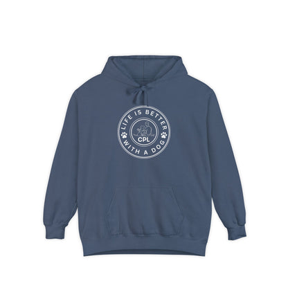 Life is Better with a Dog Comfort Colors Hooded Sweatshirt