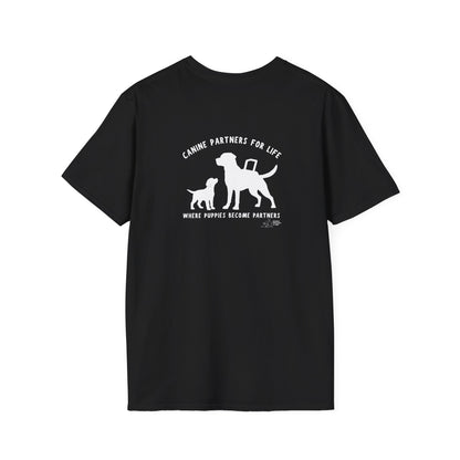 Where Puppies Become Partners Unisex Gildan Soft T-Shirt